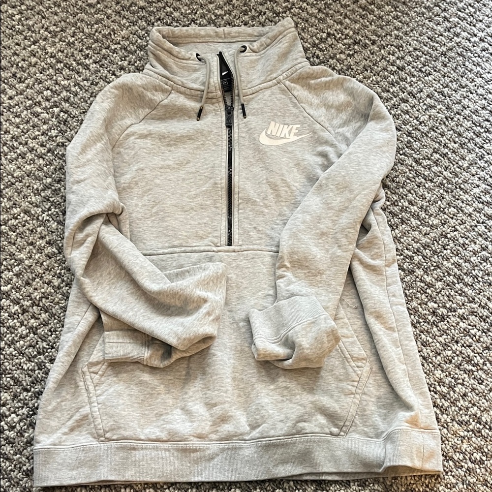 Nike Light Gray Half-Zip Pullover